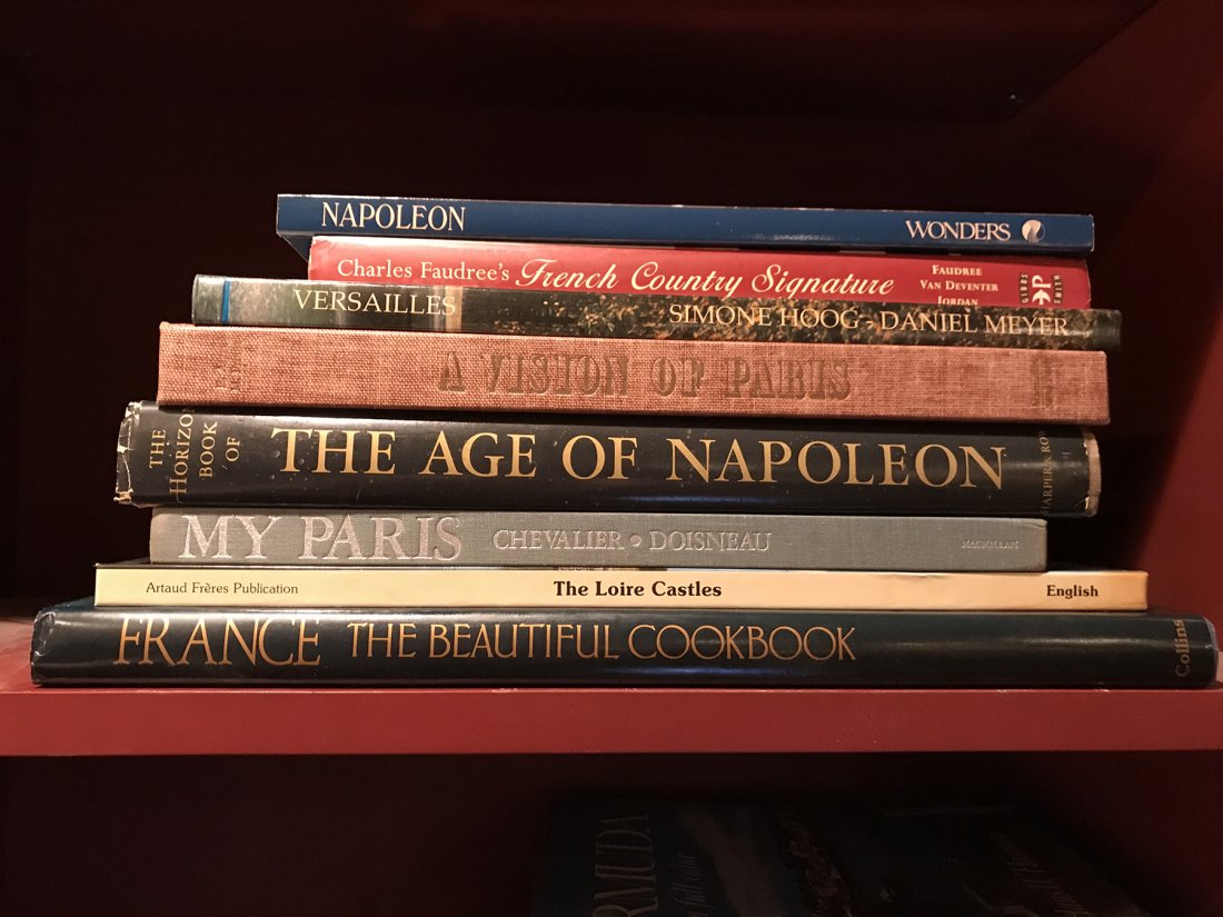 Collection of 8 Books on France: Collection of 8 books on French subjects, including Napoleon, Versailles, the castles of the Loire, and a cookbook. *Books will be boxed and shipped Media Mail.
