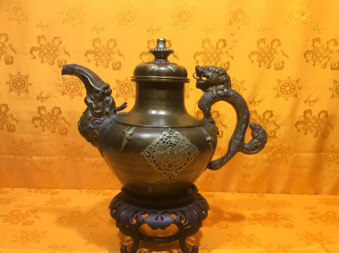 Tibetan Copper Tea Pot. (1 of 3)