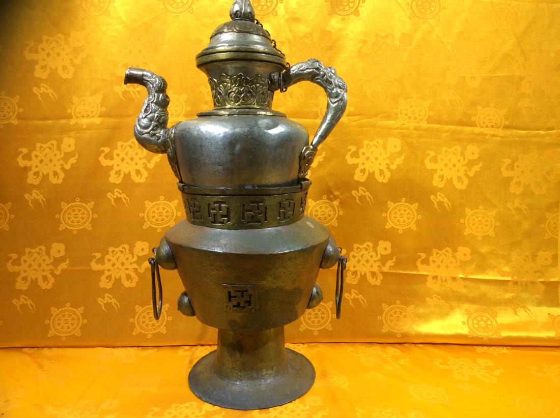 Vintage Tibetan Tea  Pot and warming set. (1 of 3)