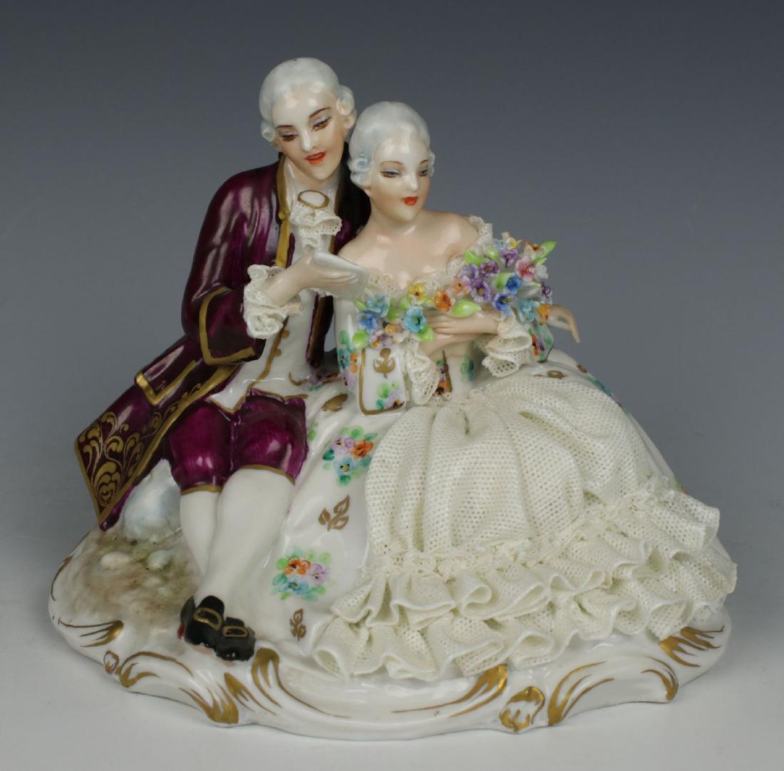 Capodimonte Luigi Fabris Figurine "Courting Couple" (1 of 10)