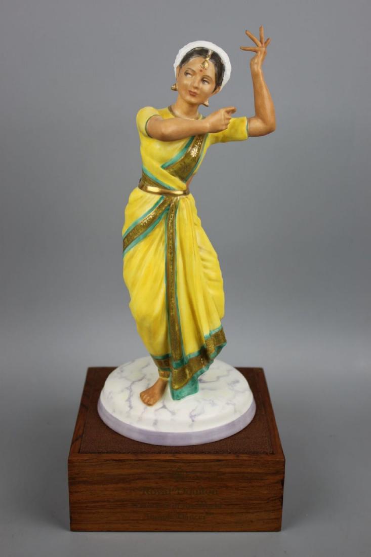 Royal Doulton Figurine "Indian Temple Dancer" LE: MANUFACTURE: Royal Doulton (ENGLAND) NAME: Indian Temple Dancer NUMBER: HN2830 ISSUED: 1977 LIMITED EDITION: 305 of 750 DESIGNED: M. Davies CONDITION: Excellent. No chips, no cracks. With base. No ori