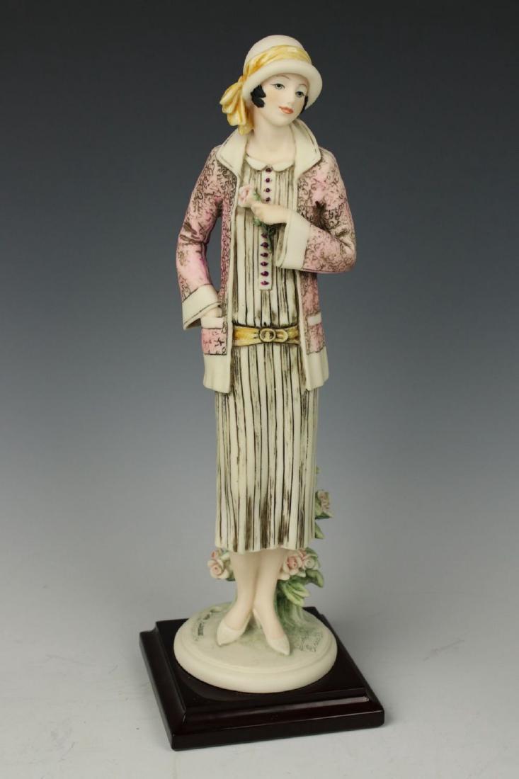Giuseppe Armani Figurine "Nancy": MANUFACTURE: Florence - Giuseppe Armani (Italy) NAME: Nancy NUMBER: 430C ISSUED: 1998 CONDITION: Excellent. No chips, no cracks. NO BOX. HEIGHT: 10 1/2 inch / 26 cm WIDTH: 3 1/2 inch / 9 cm DEEP: 3 1/