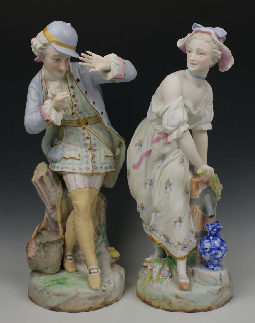 19C Vion & Baury figurines "Noble Hunter & Peasant (1 of 10)