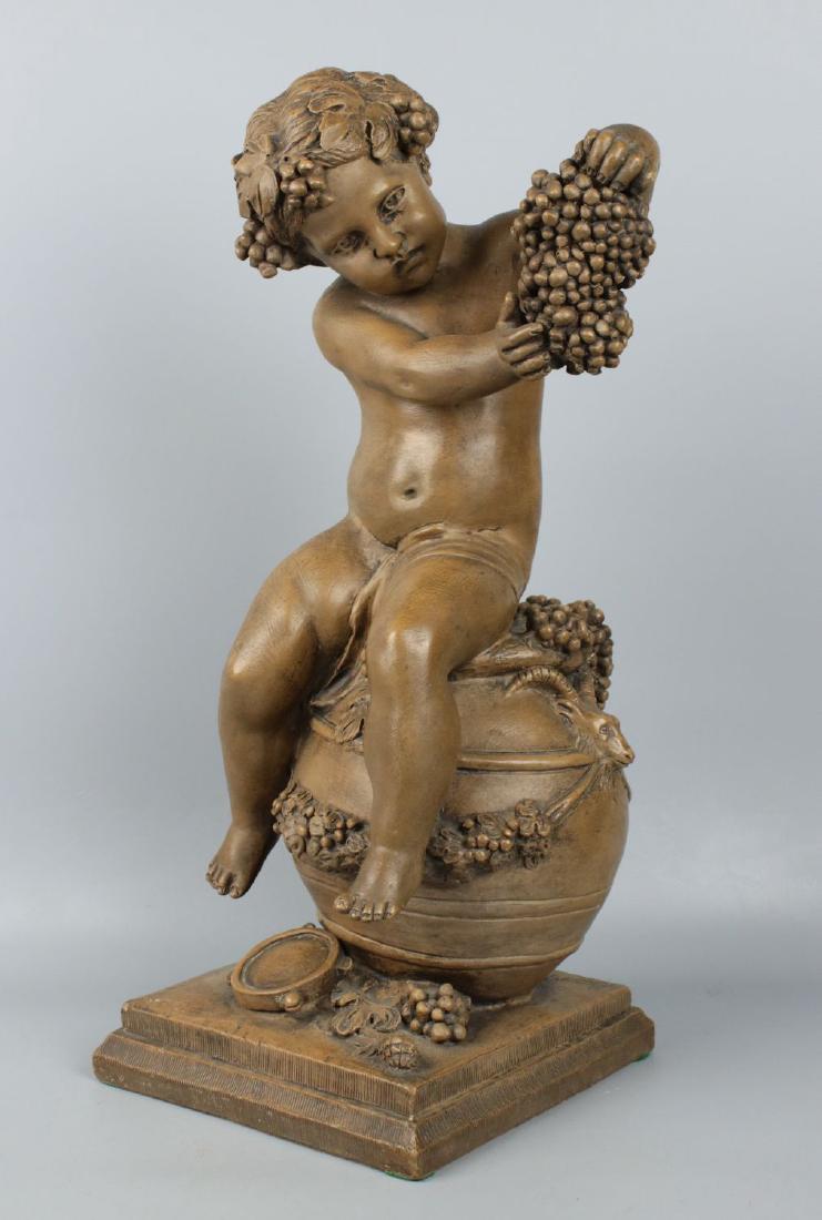 19c French terracotta figurine Fagotto "Young Bacchus" (1 of 10)