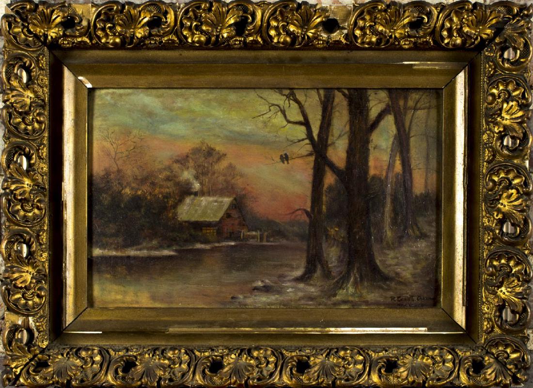 Robert Emmett Owen (US,1878-1957) oil on board (1 of 10)