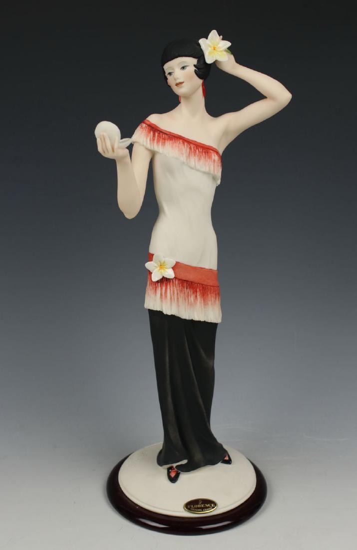 Giuseppe Armani Figurine "Pretty Lady": MANUFACTURE: Florence - Giuseppe Armani (Italy) NAME: Pretty Lady NUMBER: 1568C YEAR: 2000 CONDITION: Excellent. No chips, no cracks. NO BOX. HEIGHT: 9 1/4 inch / 27 cm WIDTH: 3 inch / 10 cm DEEP: 3 i