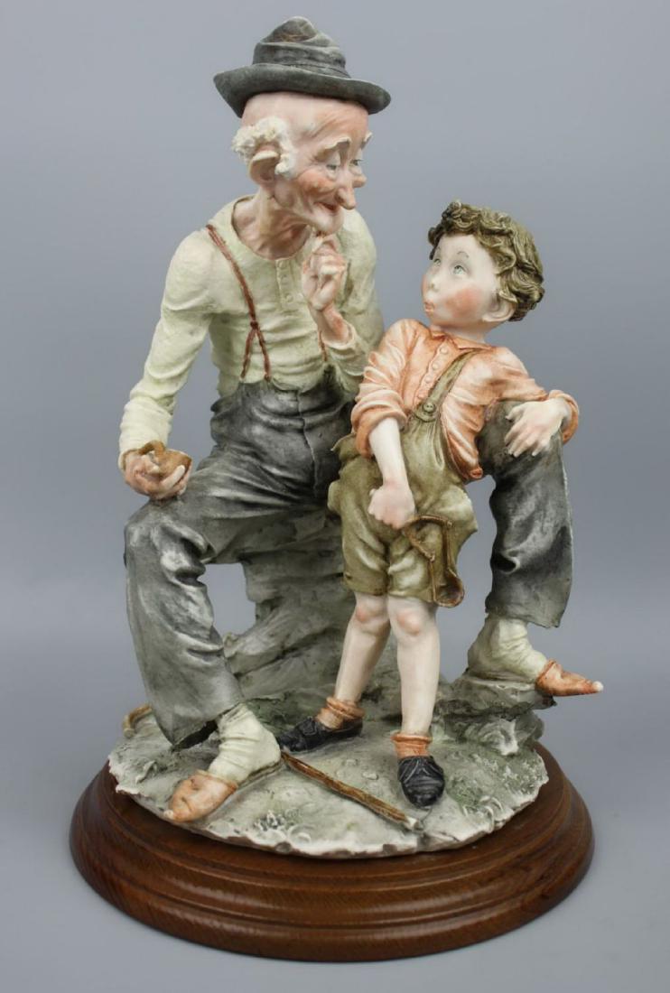 Giuseppe Armani Figurine "Story Telling": MANUFACTURE: Florence - Giuseppe Armani (Italy) NAME: Story Telling NUMBER: 3403 ISSUED: circa 1980 CONDITION: Excellent. No chips, no cracks. NO BOX. HEIGHT: 11 inch / 28 cm WIDTH: 7 1/2 inch / 19 cm