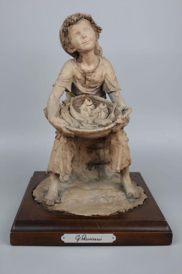 Rare Giuseppe Armani Figurine Fish Seller: MANUFACTURE: Florence - Giuseppe Armani (Italy) NAME: Fish Seller NUMBER: - ISSUED: circa 1980 CONDITION: Excellent. No chips, no cracks. NO BOX. HEIGHT: 10 1/2 inch / 26 cm WIDTH: 7 inch / 28 cm DEEP