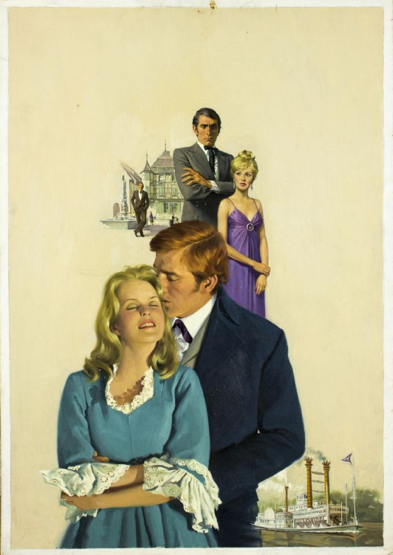 Robert Berran (US,born 1923) illustration oil on board: ARTIST: Robert Berran (United States, born 1923) NAME: Steamboat Gothic MEDIUM: oil on board CONDITION: Excellent. Some normal wear. SIGHT SIZE: 20 x 29 inches / 50 x 73 cm FRAME SIZE: unframed SIGNED