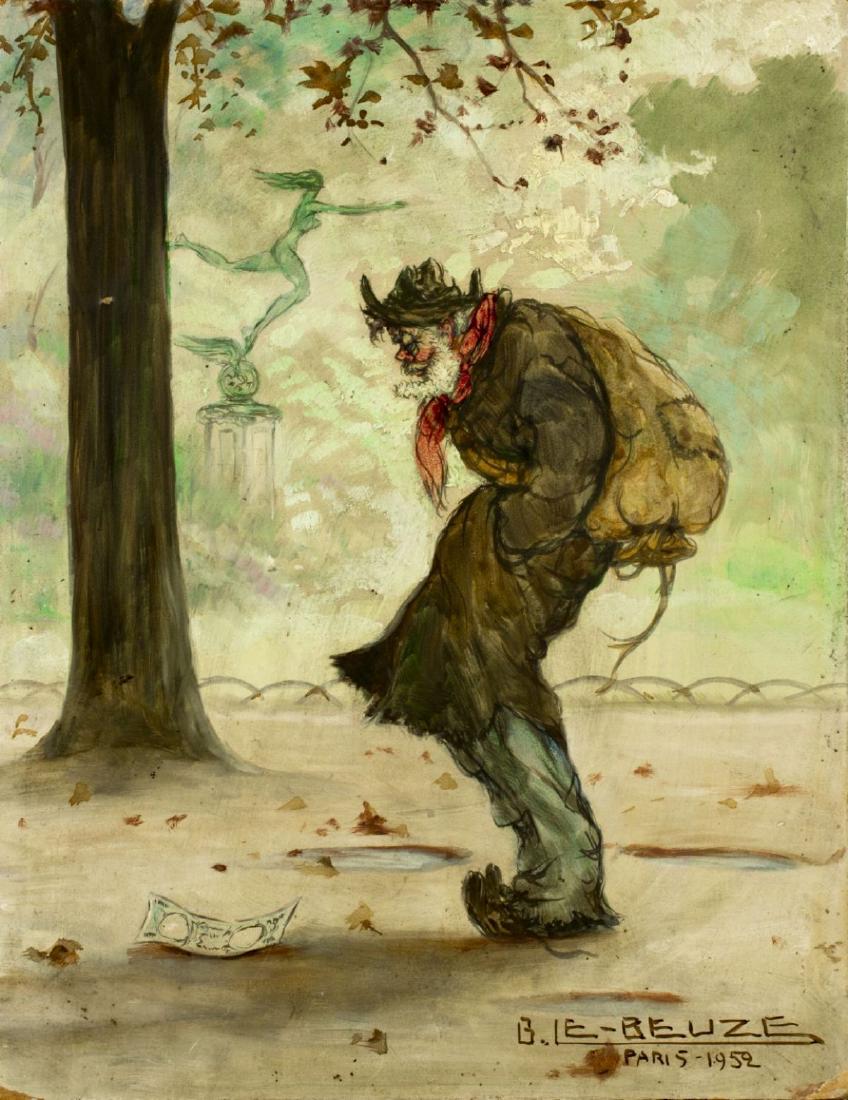 Gaston Le Beuze (France,fl 1940-1950) oil on board (1 of 10)