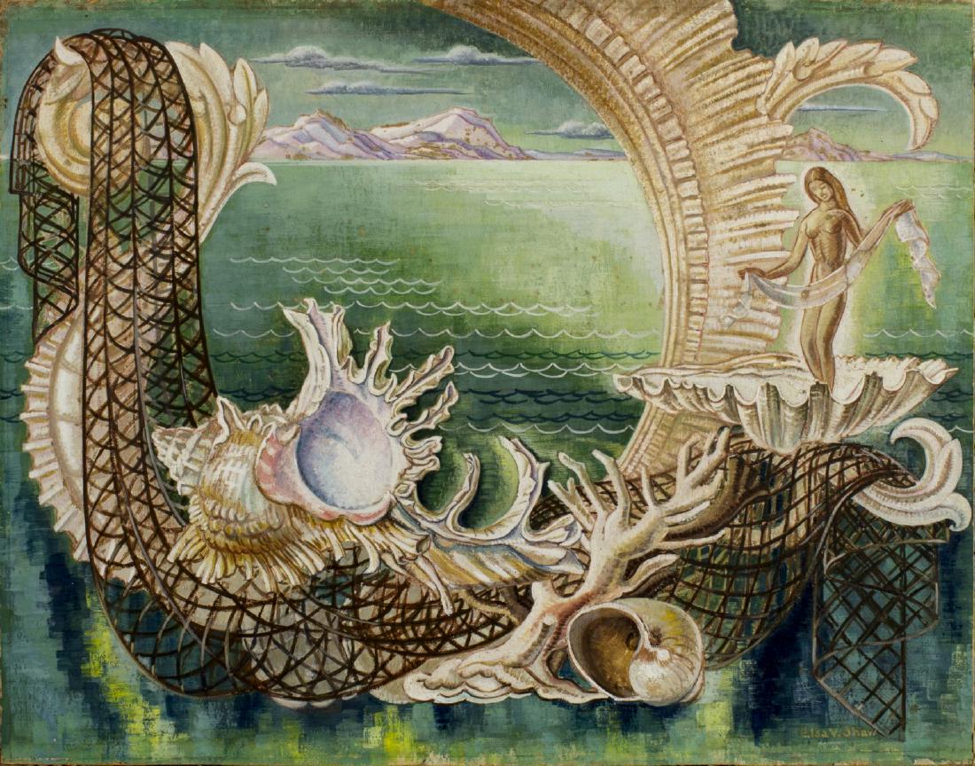 Elsa Vick Shaw (OH,AZ,1891-1974) oil painting (1 of 10)