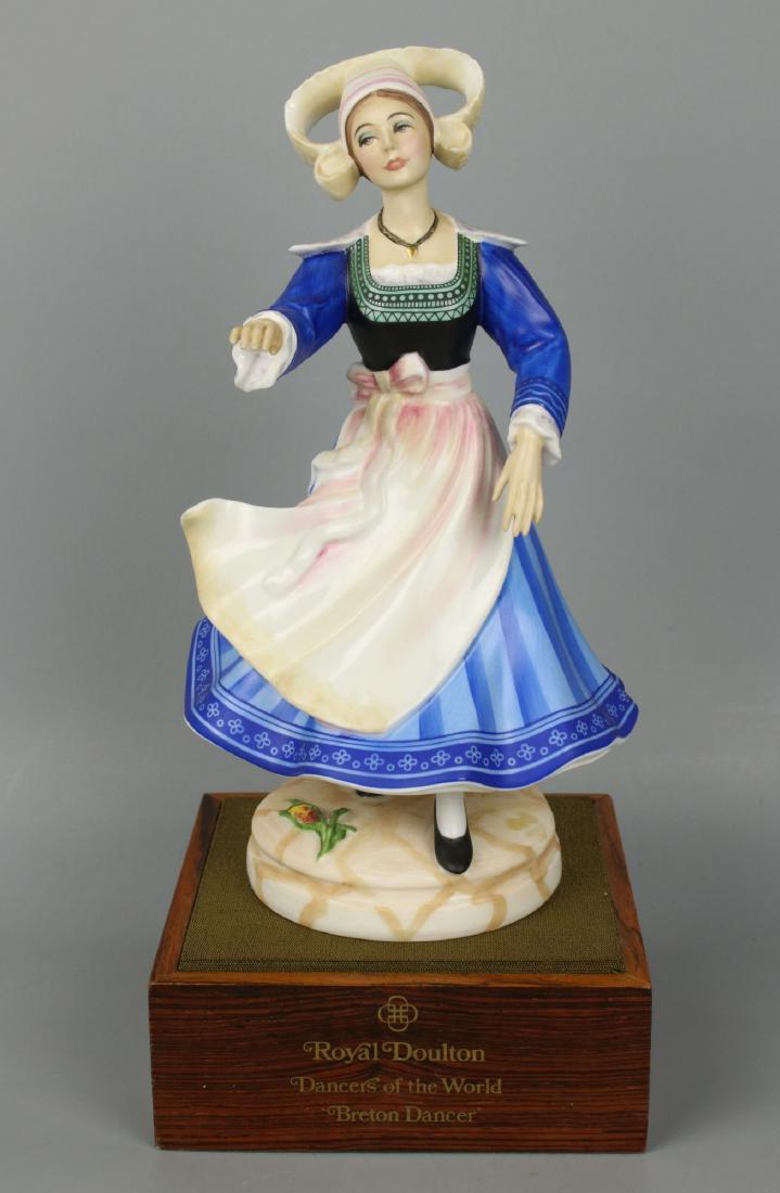 Royal Doulton Figurine HN2383 "Breton Dancer" LE: MANUFACTURE: Royal Doulton (ENGLAND) NAME: Breton Dancer NUMBER: HN2383 ISSUED: 1981 LIMITED EDITION: 248 of 750 DESIGNED: M. Davies CONDITION: Excellent. No chips, no cracks. With base and COA. In or