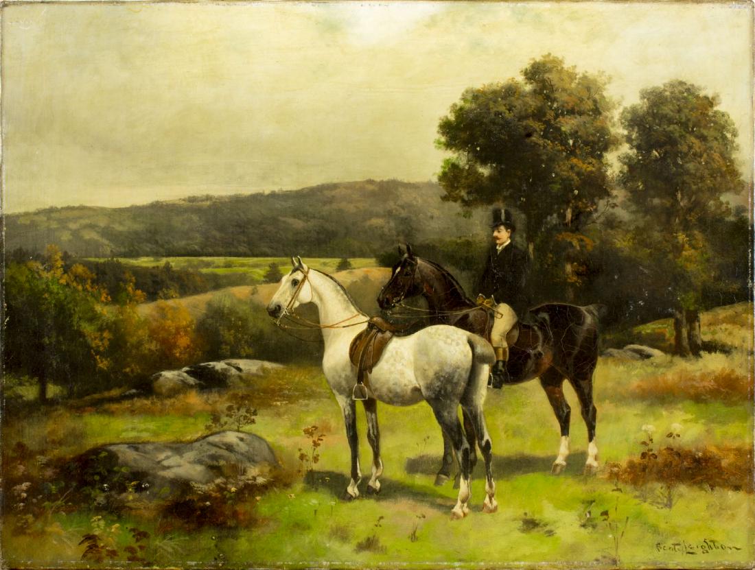 Scott Leighton (ME,MA,1849-1898) oil painting antique (1 of 10)