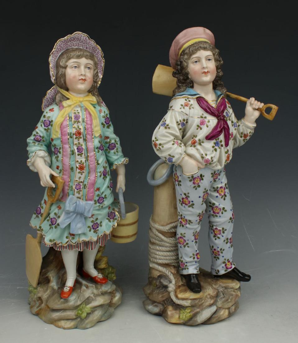 19C Dresden Volkstedt figurines "Gardeners" (1 of 10)