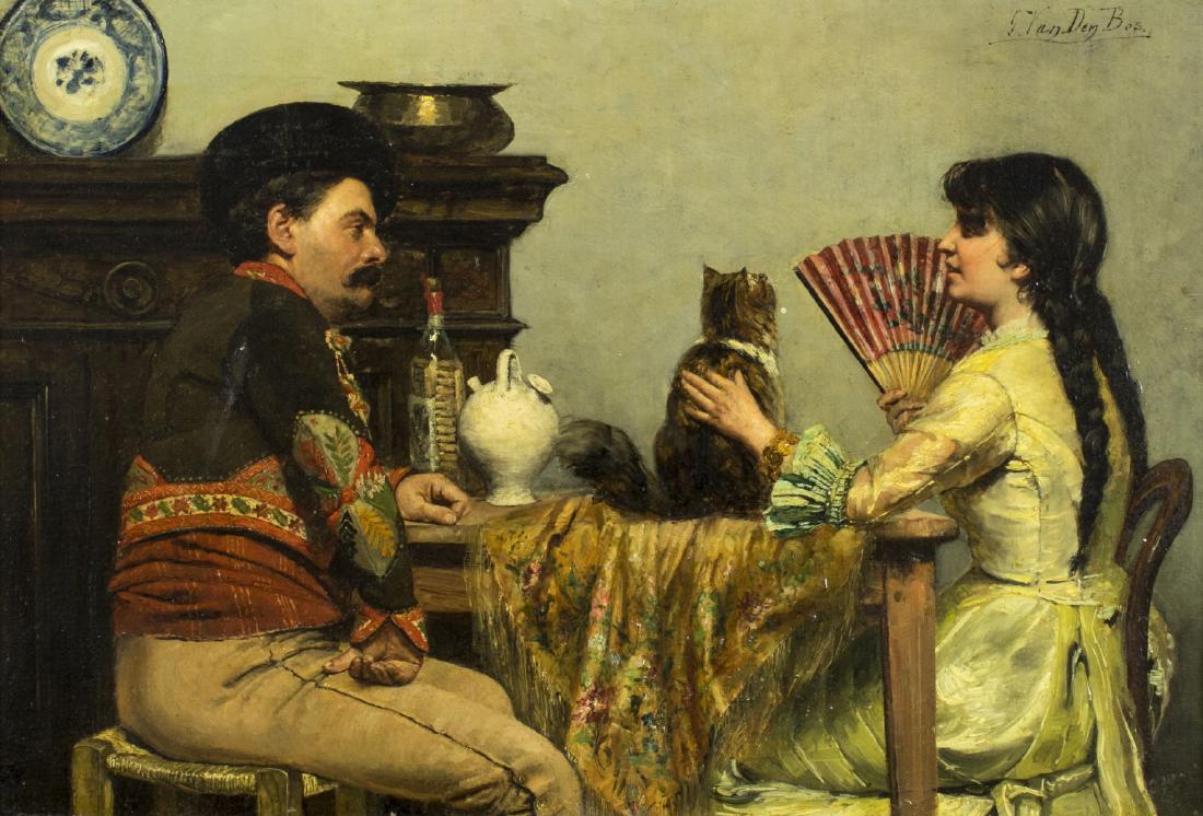 Georges Van den Bos (Belgium,France,1853-1911) oil (1 of 10)