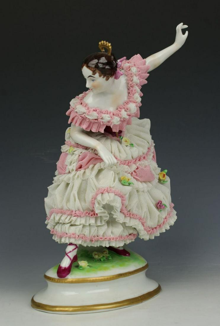Antique German Muller Volkstedt figurine "Dancing Lady" (1 of 10)