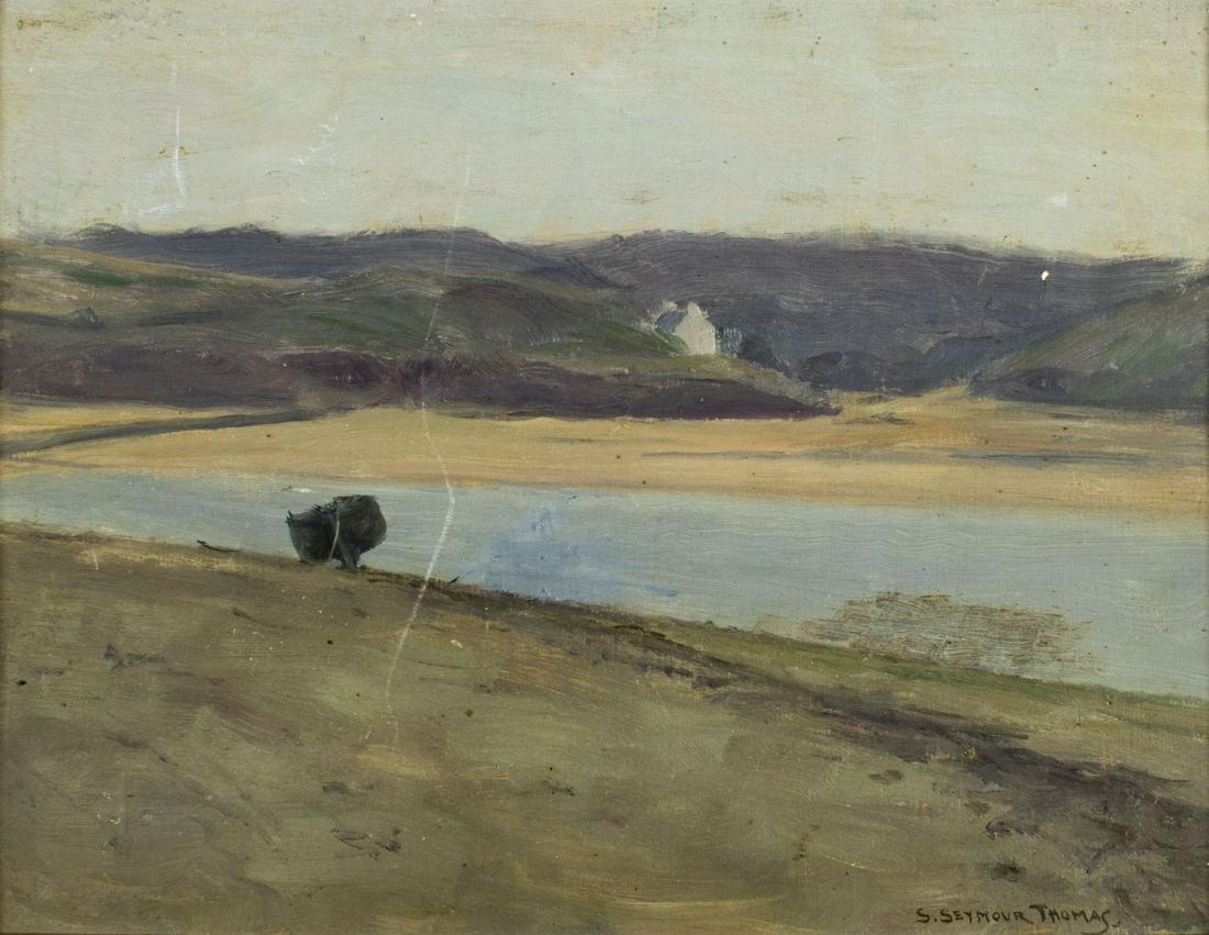 Stephen Seymour Thomas (TX,CA,1868-1956) oil painting (1 of 10)