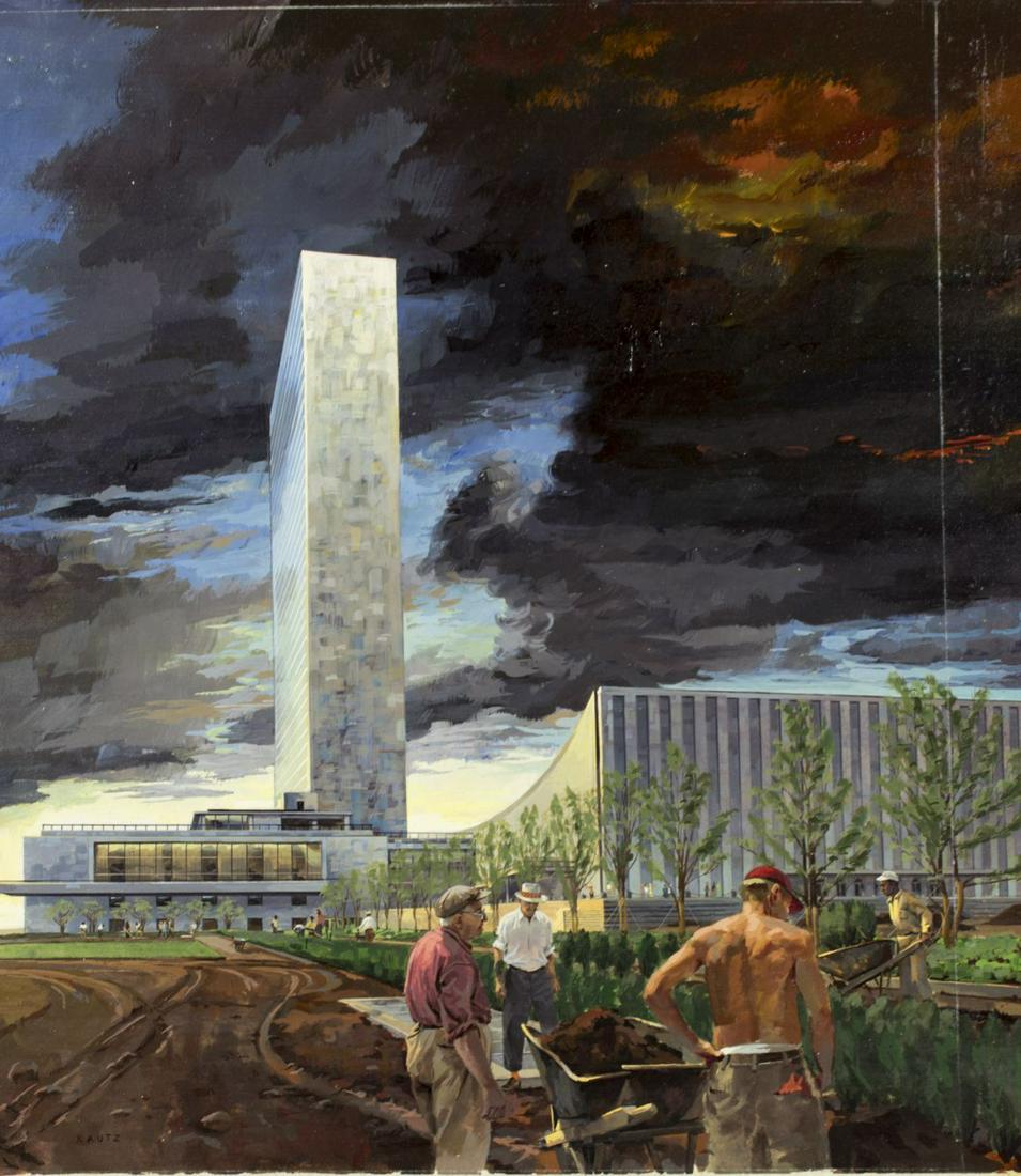 William Kautz (New York,1919-1988) oil on board (1 of 10)