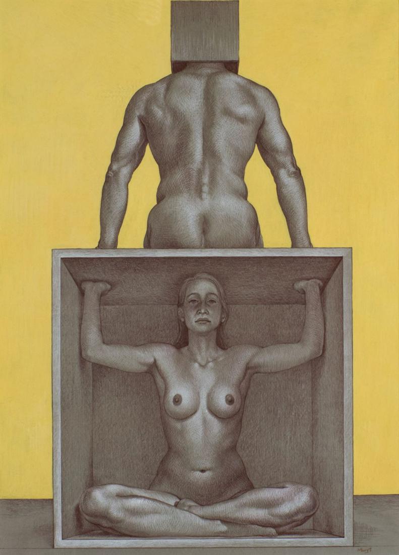 Michael Bergt (NM,b 1956) colored pencil painting (1 of 10)