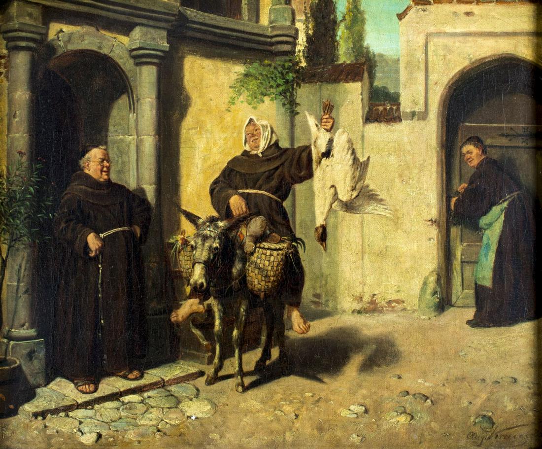 August Kraus (German,1852-1917) oil painting antique (1 of 10)