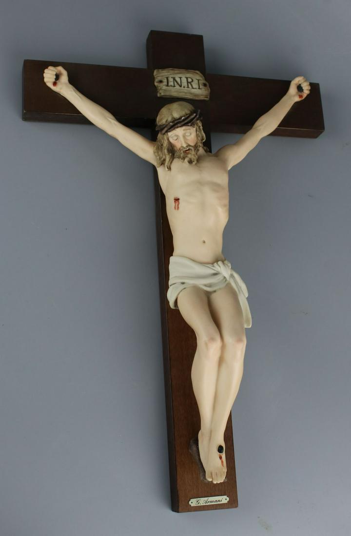 Giuseppe Armani Figurine 790C "Crucifix" LE: MANUFACTURE: Florence - Giuseppe Armani (Italy) NAME: Crucifix NUMBER: 790C ISSUED: 1986 LIMITED EDITION: 222 of 15000 CONDITION: Excellent. No chips, no cracks. NO BOX. NO COA. HEIGHT: 17 inch / 42 c