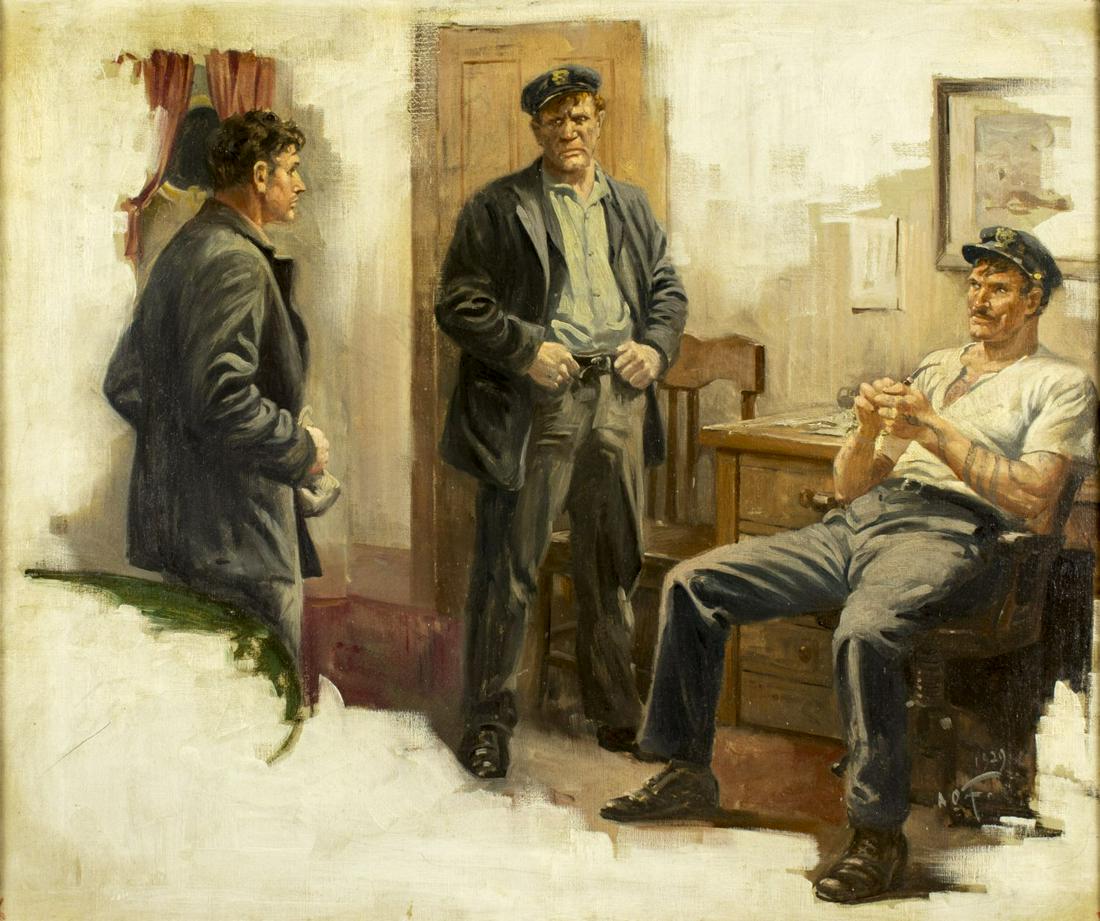 Anton Otto Fischer (NY,Germany,1882-1962) oil painting (1 of 10)