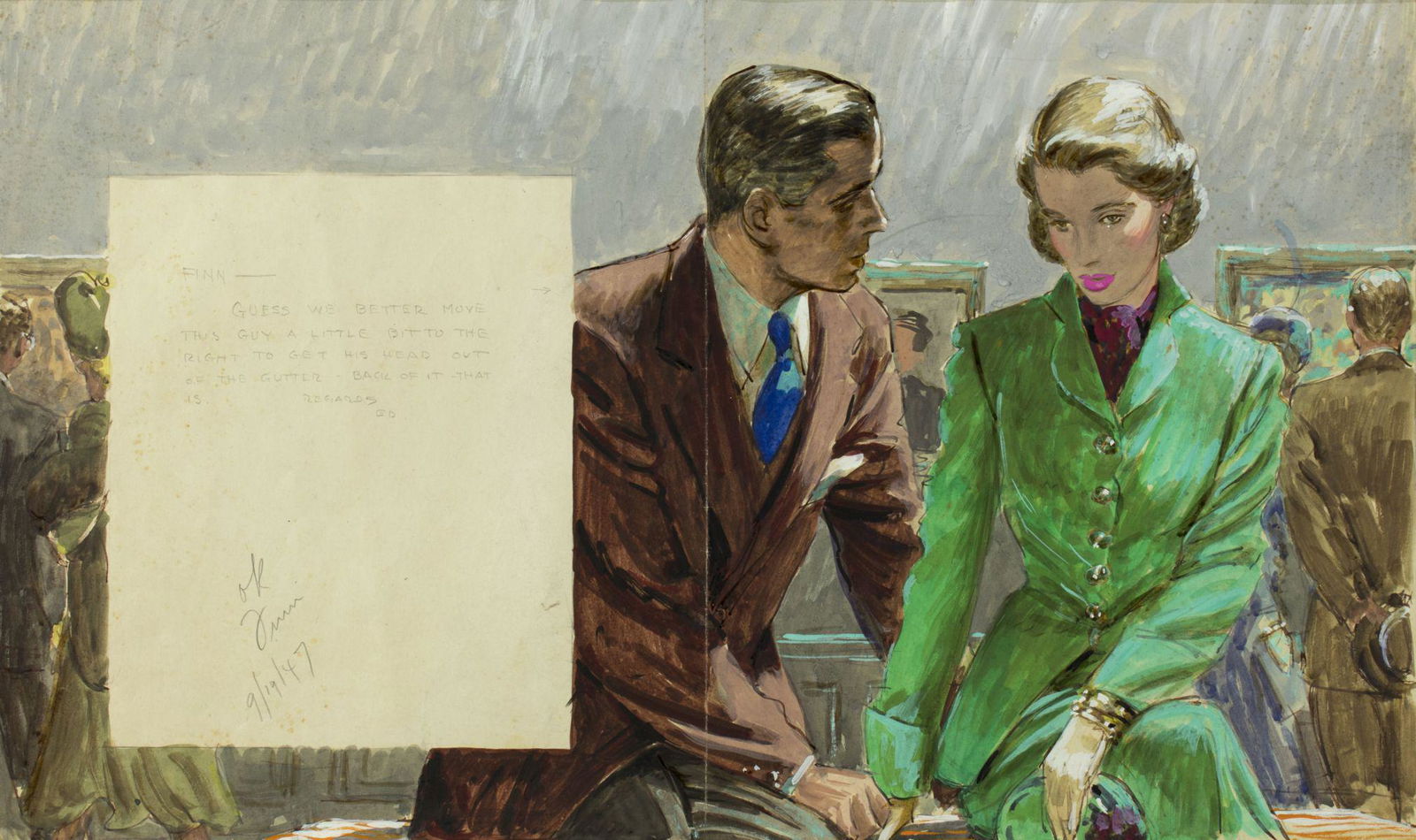 Edwin Georgi (NY,1896-1964) watercolor painting (1 of 10)