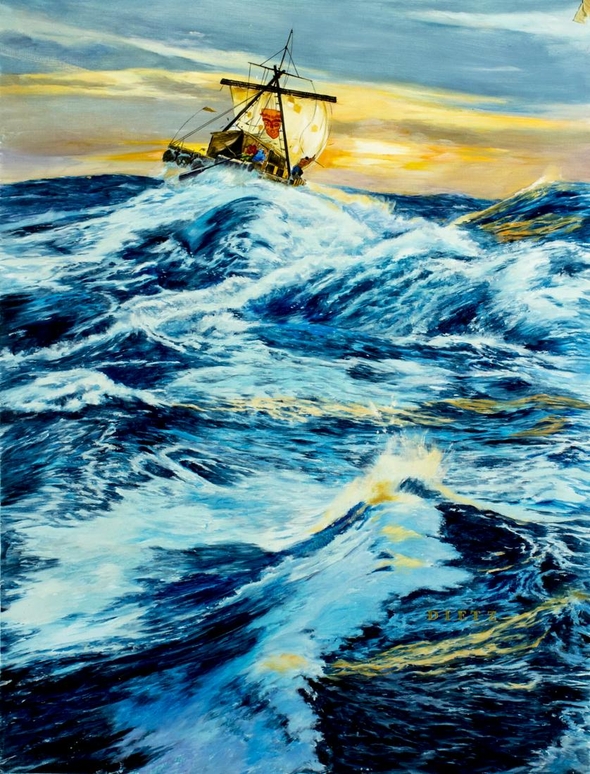 James Dietz (WA,CA,born 1946) oil painting illustration (1 of 10)