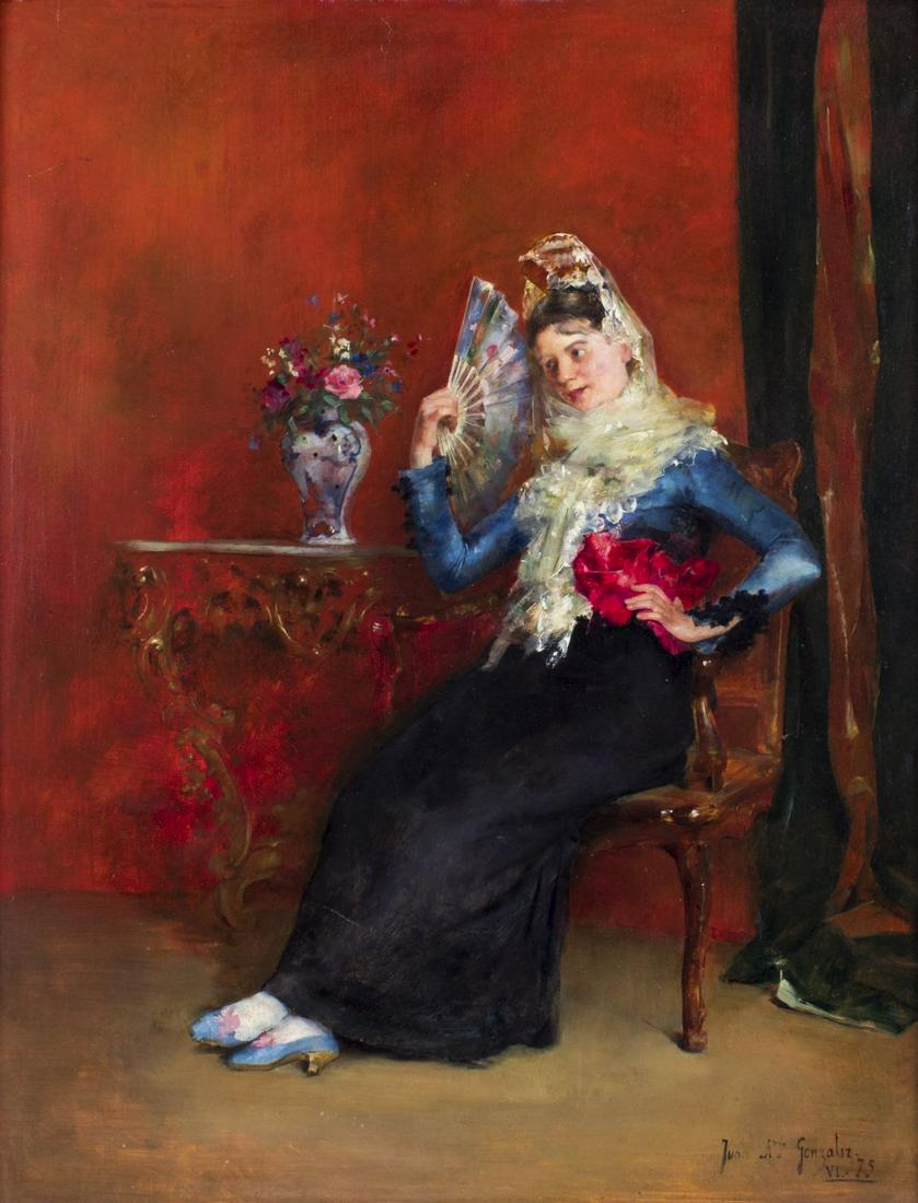 Juan Antonio Gonzales (Peru,Spain,1842-1914) oil (1 of 10)