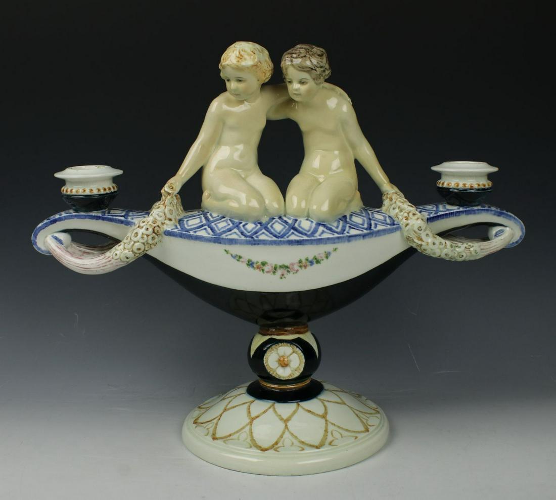 Goldscheider Wien figurine 5445 "Candleholder with Two (1 of 10)