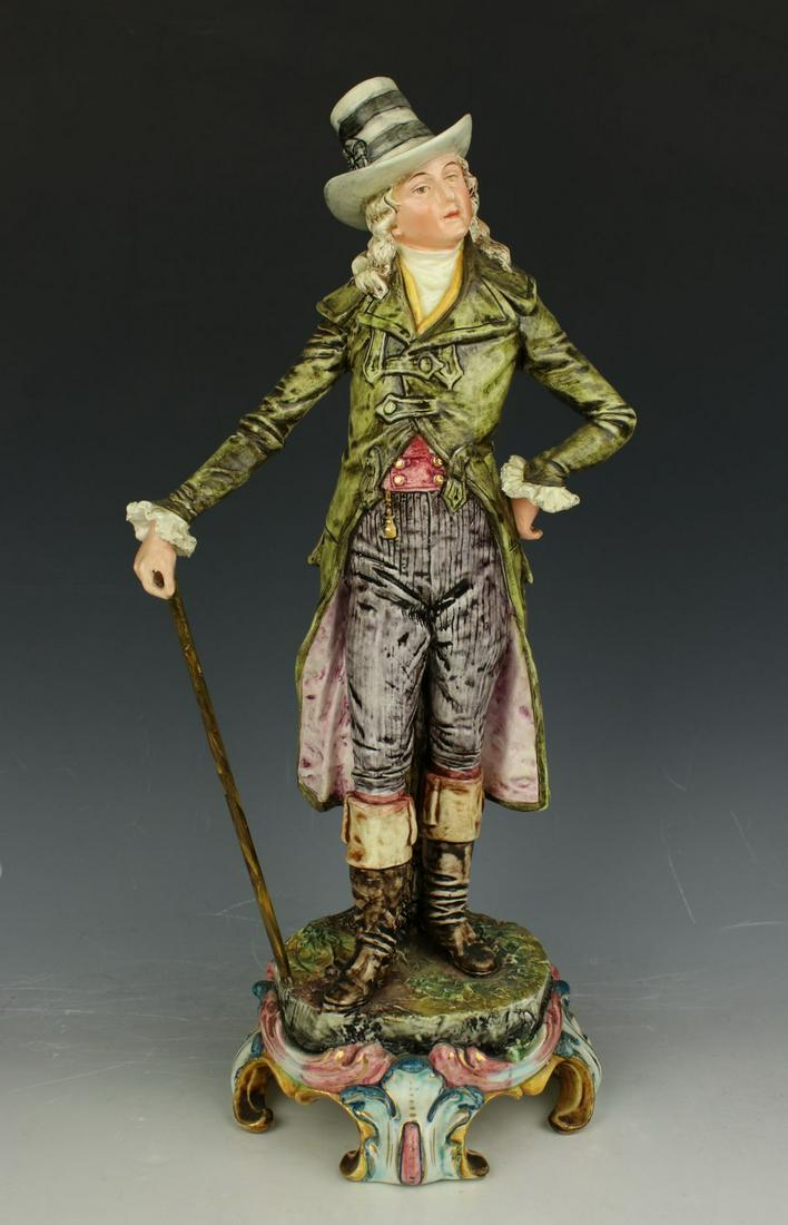 Antique Royal Dux Majolica figurine "Gentleman with (1 of 9)
