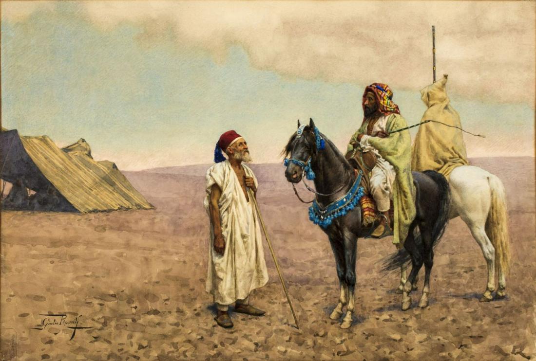 Giulio Rosati (Italy,1858-1917) watercolor on paper (1 of 10)