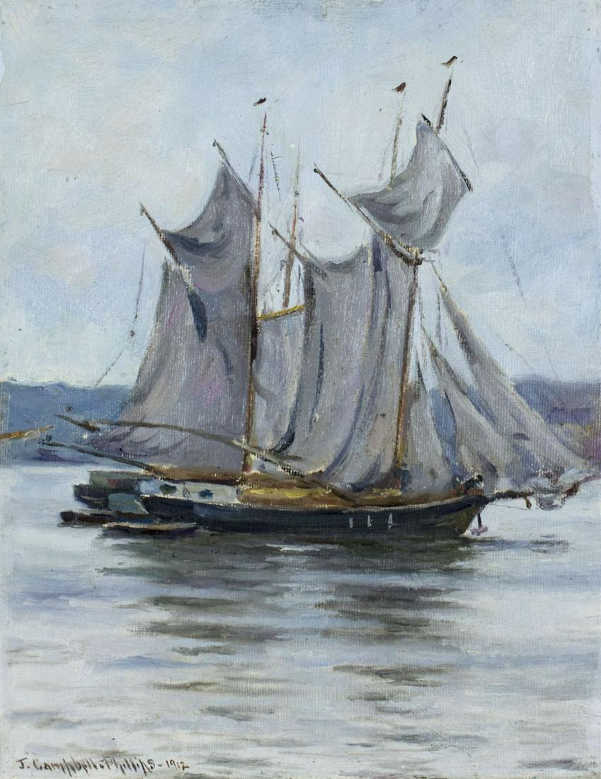 Jay Phillips (NY,1873-1949) oil painting antique (1 of 10)