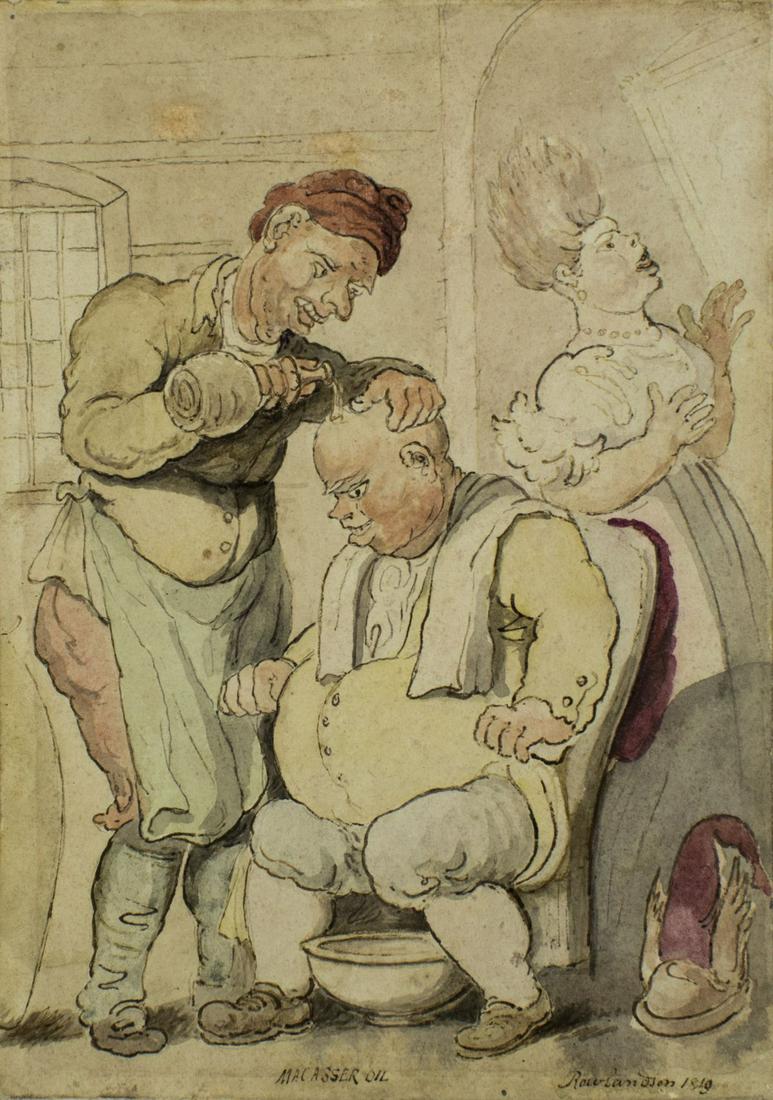 Thomas Rowlandson (UK,1756-1827) watercolor painting (1 of 10)