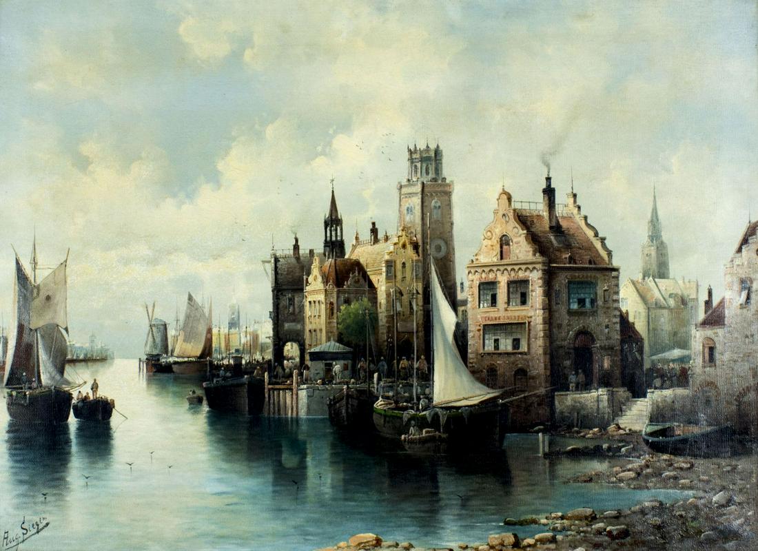 August von Siegen (German,1820-1883) oil painting (1 of 10)