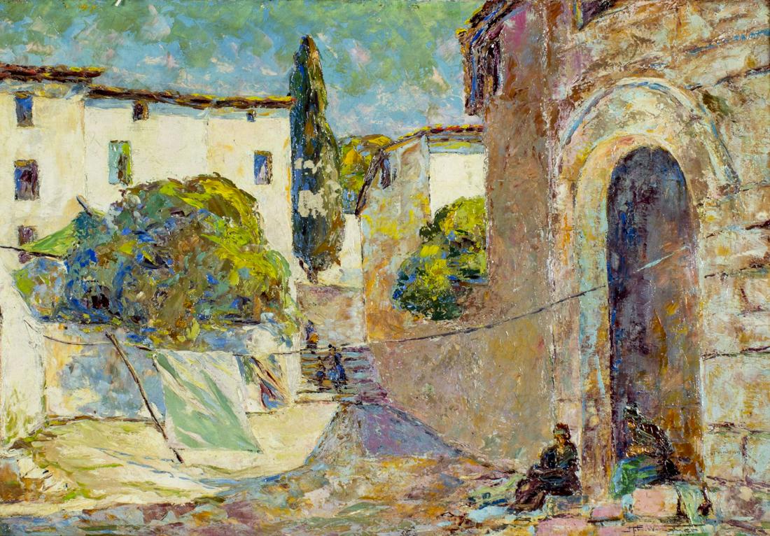 Herman Edouard Wagner (France,1894-1963) oil painting (1 of 10)