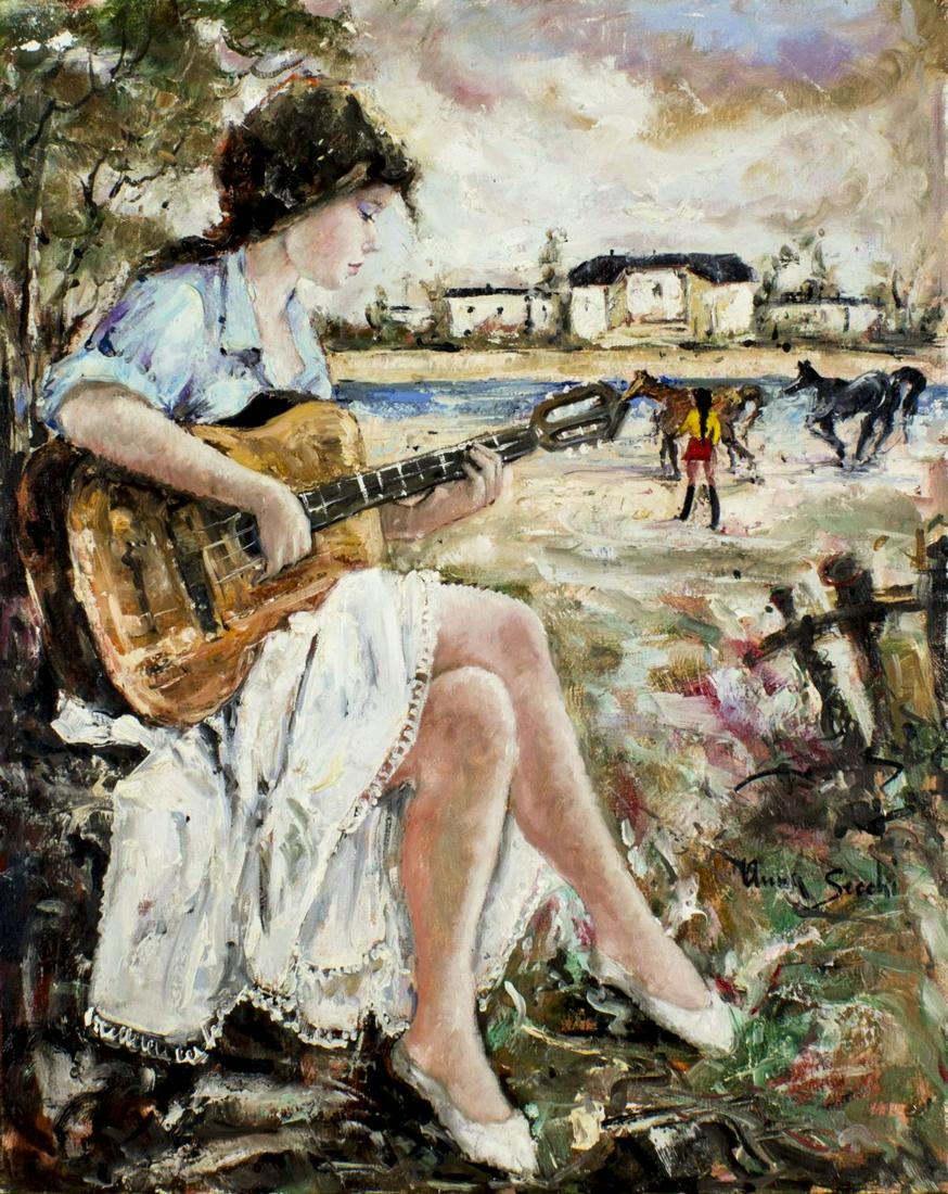 Anna Secchi (Italy,20C) oil painting (1 of 10)