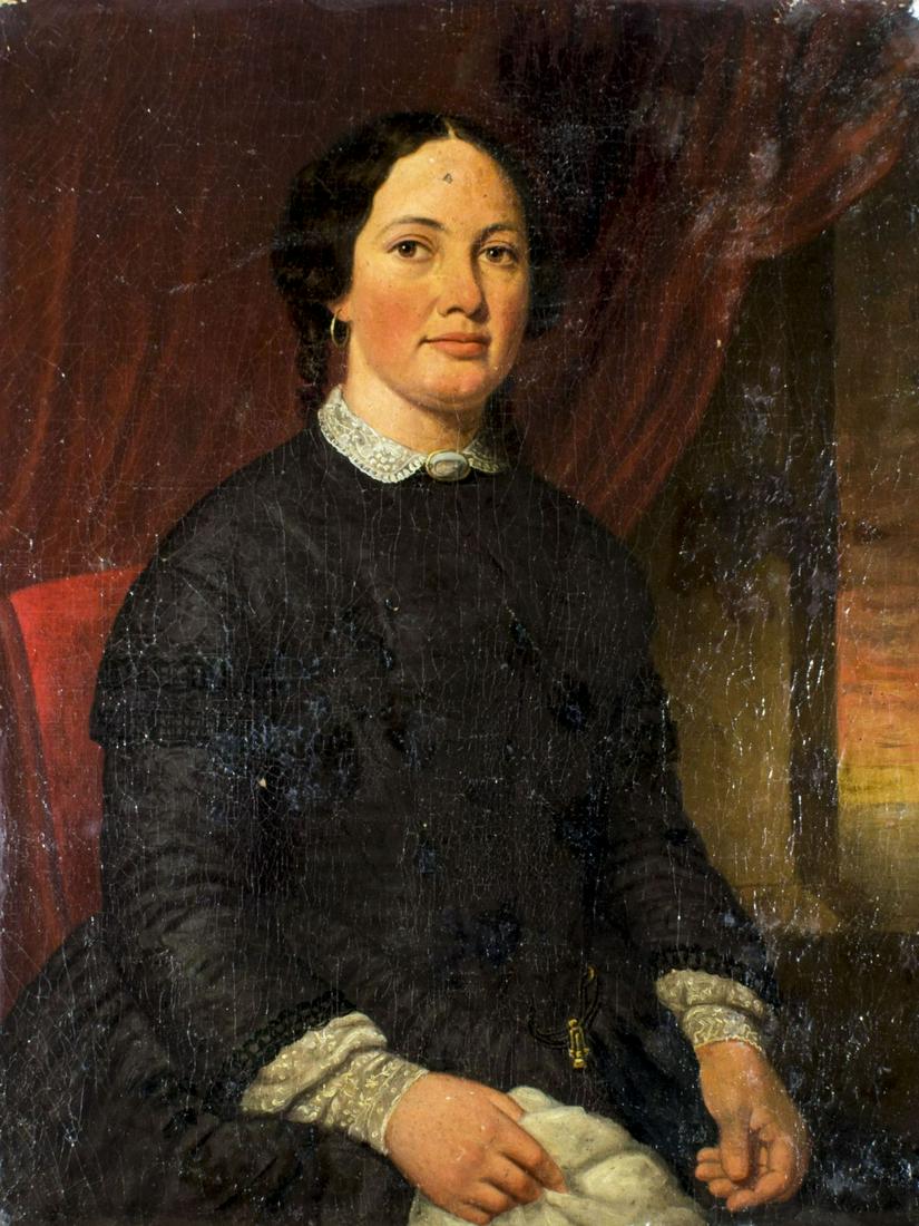 Early 19C European oil painting antique (1 of 18)