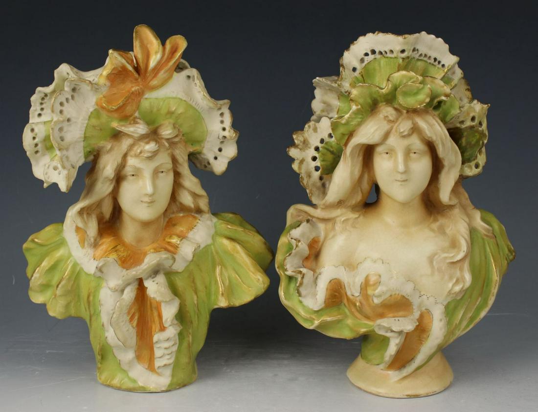 Amphora Turn Teplitz Figurines Busts (1 of 10)