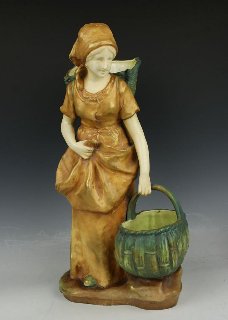 Antique Amphora Turn Teplitz Figurine "Woman with (1 of 10)