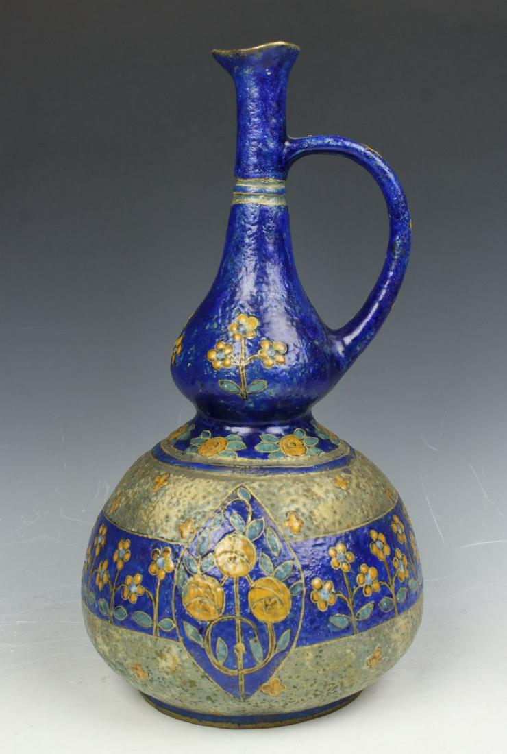 19C Amphora Turn Teplitz Enameled Ewer Pitcher #3968 (1 of 10)