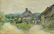 A Honeywood Waller (UK,19/20C) watercolor painting