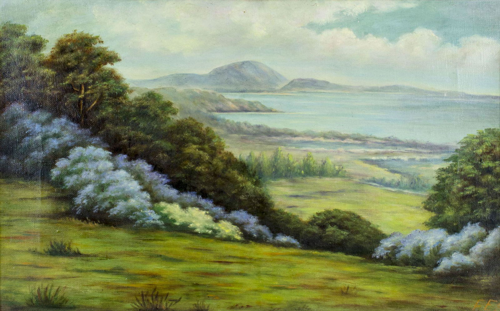 Early 20C American oil painting antique Landscape (1 of 10)