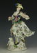 19C Meissen Figurine "Lady with Flowers and Sheep"