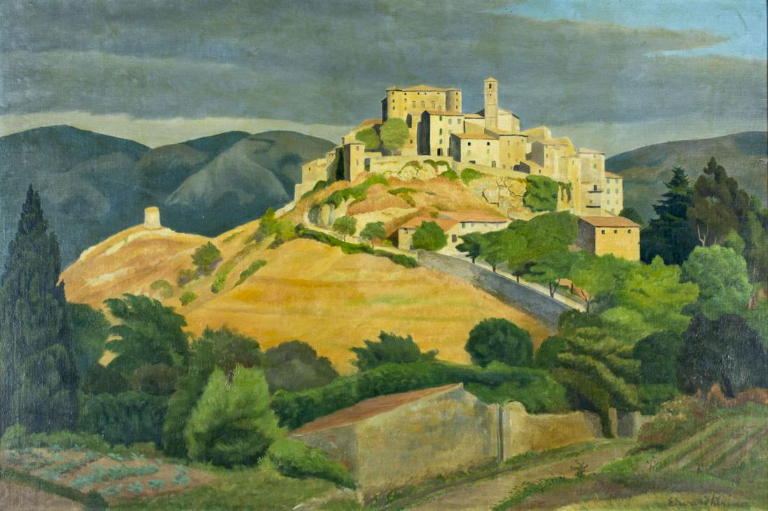 Edward Bruce (CA,NY,FL,1879-1943) oil painting antique (1 of 10)