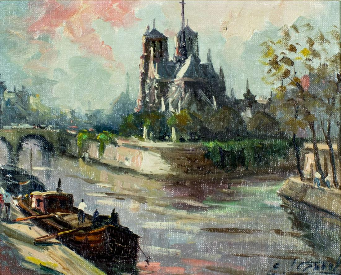 Edouard Lesaout (France,1909-1981) oil painting (1 of 12)