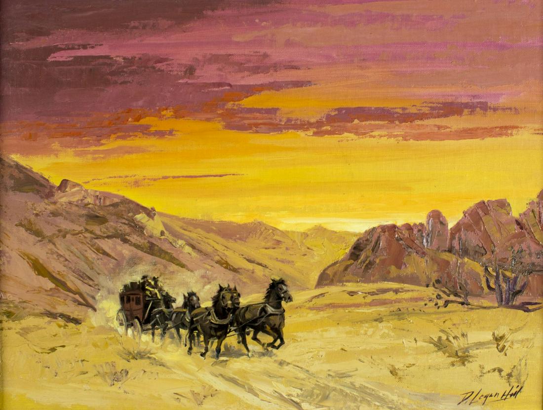 Dale Logan Hill (CA,ID,1909-1989) oil painting (1 of 10)