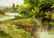 Antique Austrian Landscape oil painting signed - 5