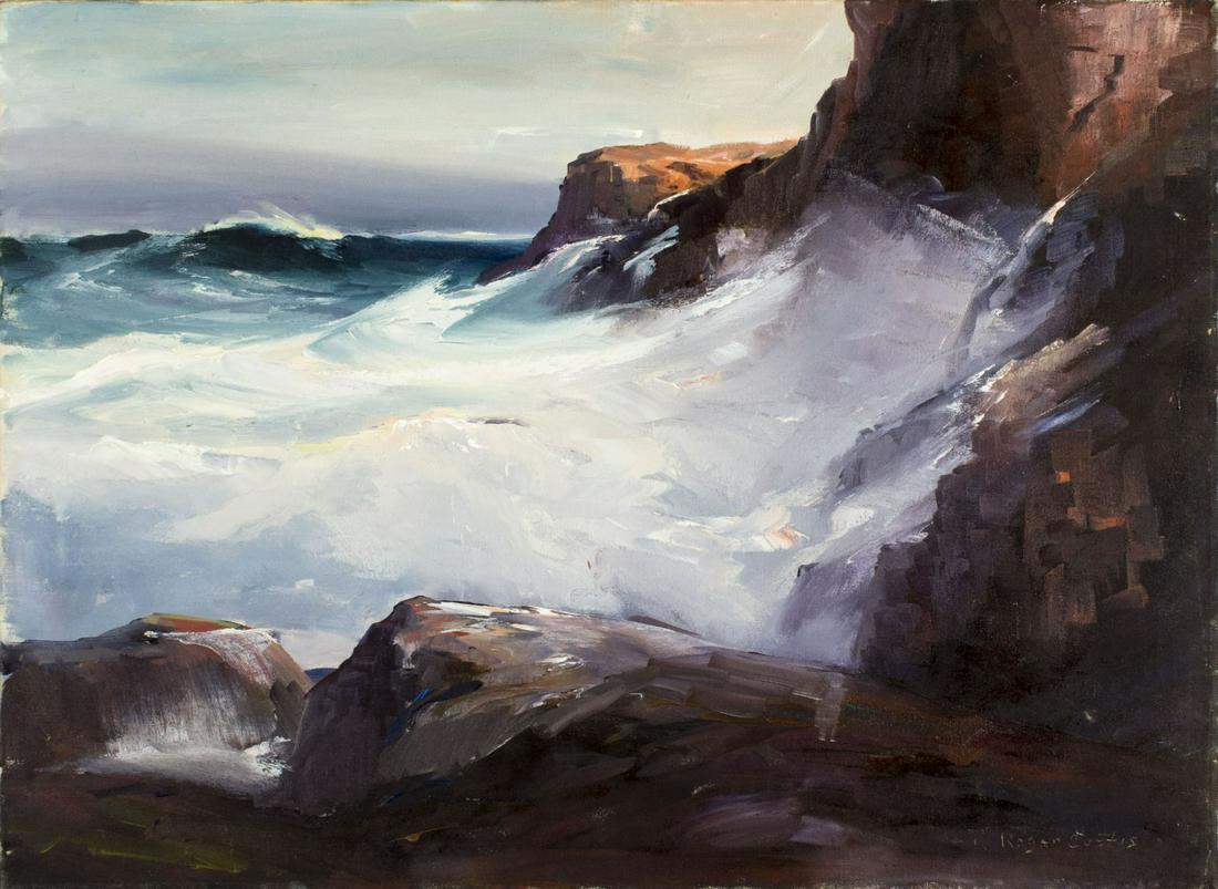 Roger William Curtis (MA,1910-2000) oil painting (1 of 10)