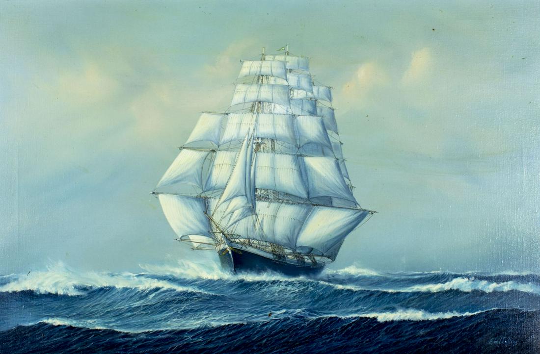 Earl Collins (CT,NY,1925-1992) oil painting (1 of 10)